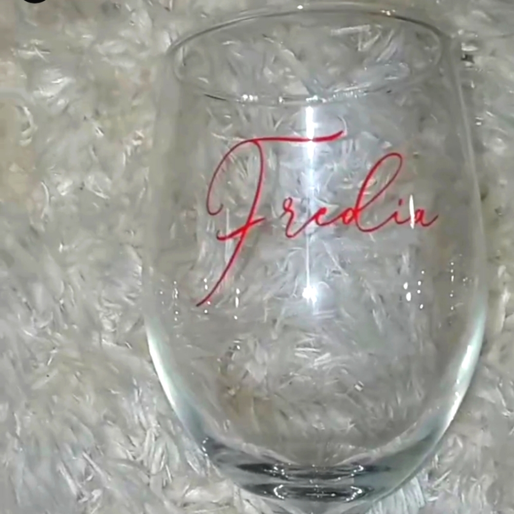 Reserved 20 oz custom wine glass